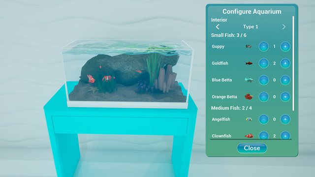 Frutiger Home aquarium setup screenshot
